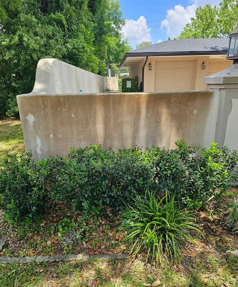 Customer Bogue Pressure Washing Before - Garden clean white restore Yard